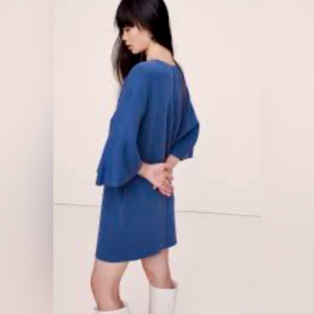 Merino Wool - Flutter Sleeve Sweater Dress. Very soft